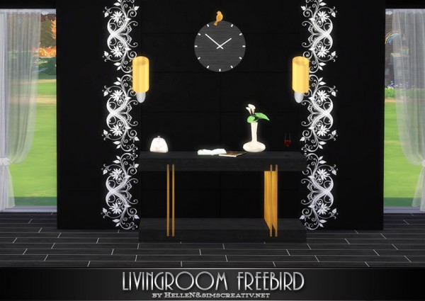  Sims Creativ: Livingroom Freebird by HelleN