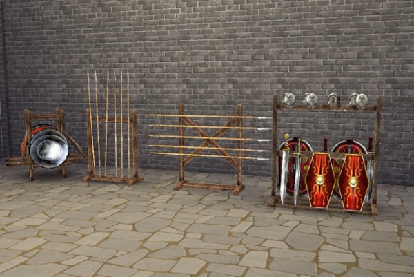  History Lovers Sims Blog: Medieval Weapon Stands