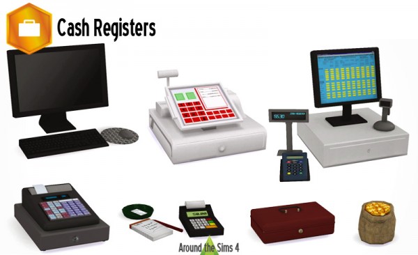  Around The Sims 4: Cash registers stores Sims at work
