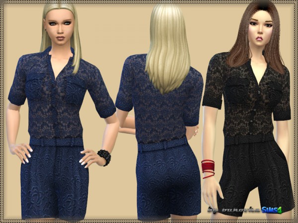  The Sims Resource: Lace Overalls by bukovka