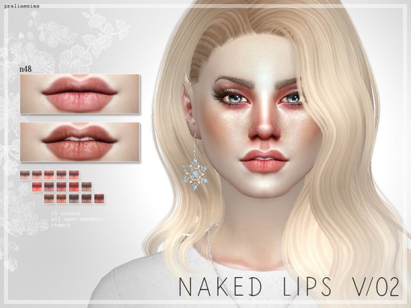  The Sims Resource: Naked Lips V02   N48 by Pralinesims