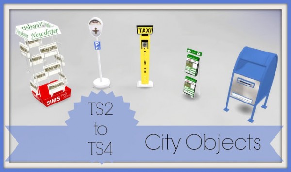  Dinha Gamer: City Objects converted from TS2 to TS4