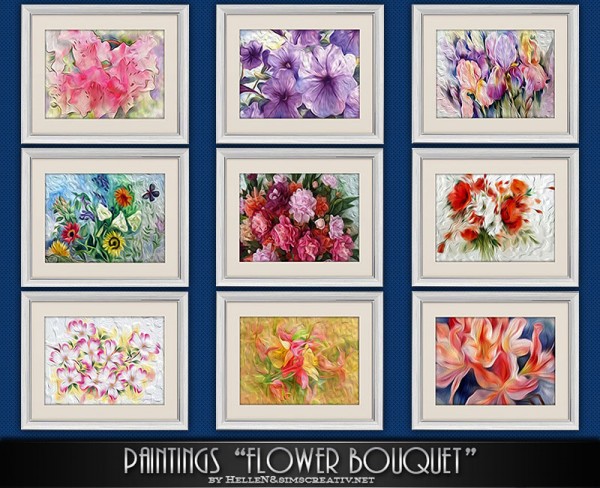  Sims Creativ: Paintings Flower buoquet by HelleN
