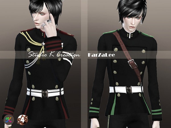 Studio K Creation: Seraph of the End uniform jacket • Sims 4 Downloads