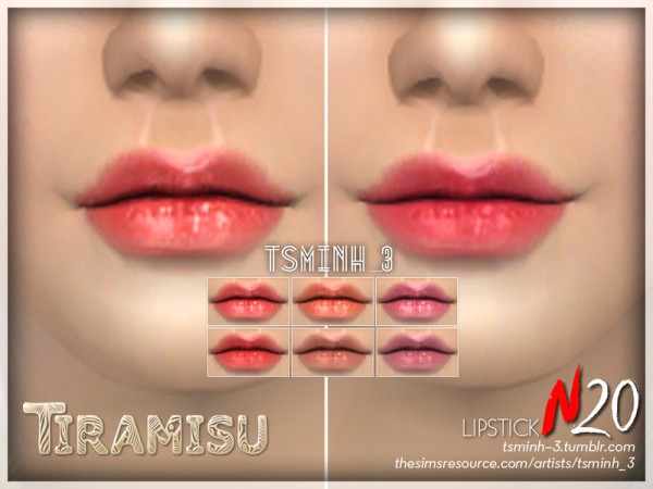  The Sims Resource: Tiramisu Lipstick by Ineliz