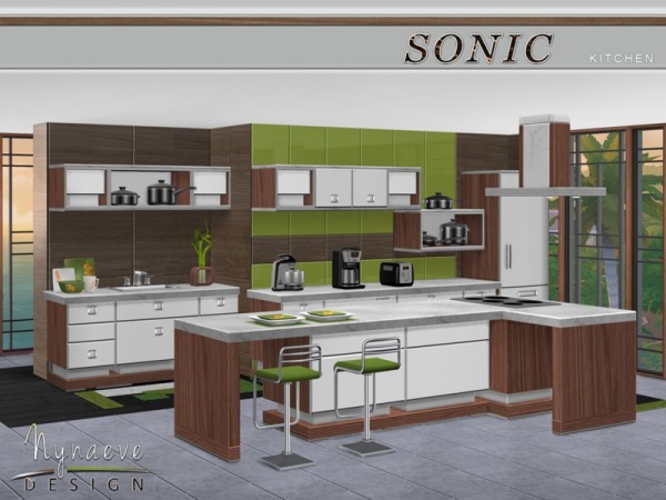  The Sims Resource: Sonic Kitchen by NynaeveDesign