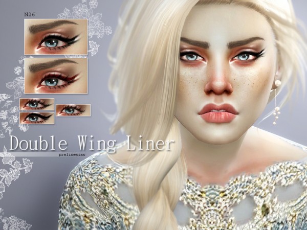  The Sims Resource: Double Wing Liner   N26 by Pralinesims