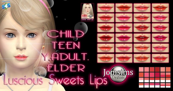  Jom Sims Creations: Luscious sweets lips