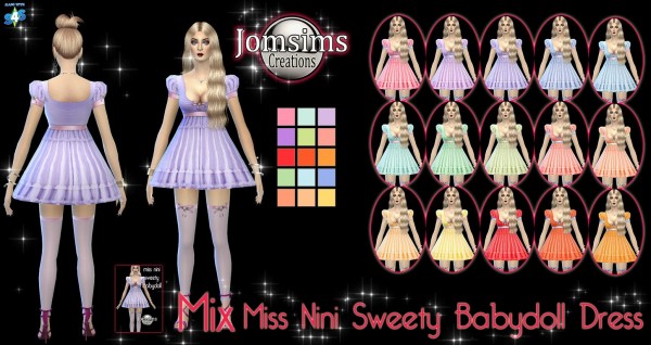  Jom Sims Creations: Mix miss nini sweety babydoll dress