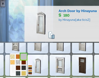  Sims4ccbyhina: Arch Glass Door
