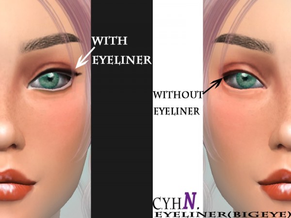  The Sims Resource: CYHN eyeliner(bigeye) by Chung Yan Hei