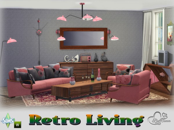  The Sims Resource: Retro Livingroom by BuffSumm