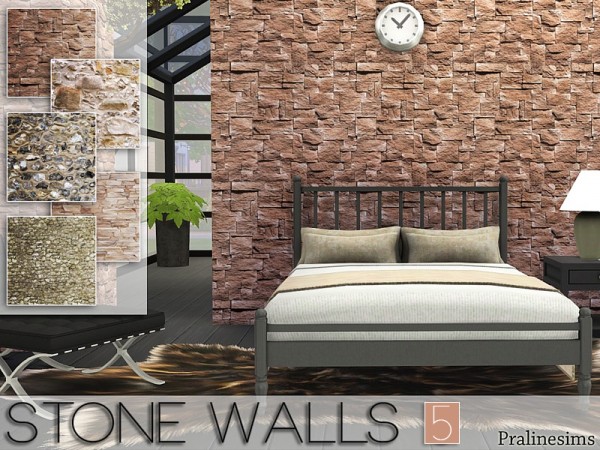  The Sims Resource: Stone Walls 5 by Pralinesims