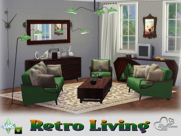  The Sims Resource: Retro Livingroom by BuffSumm