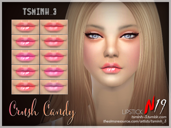  The Sims Resource: Crush Candy Lipstick