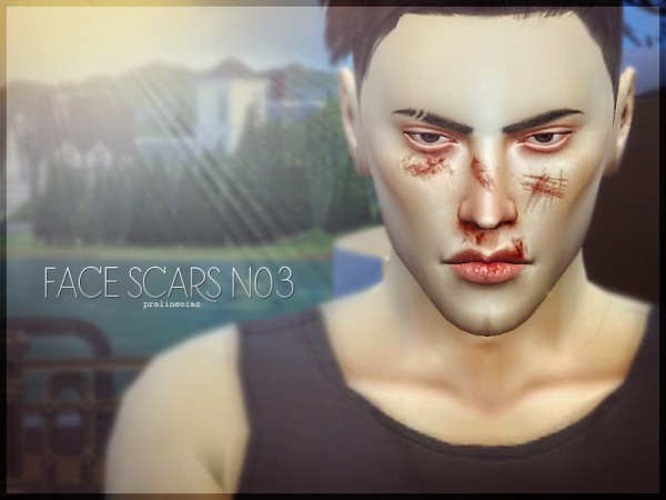  The Sims Resource: Face Scars N03 by PralineSims