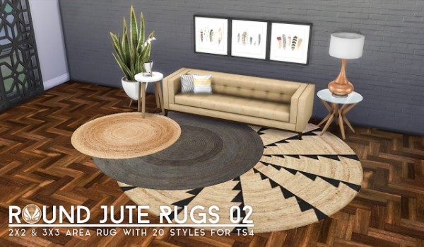  Simsational designs: Round Jute Rugs 02