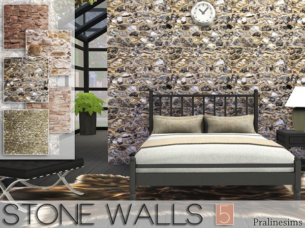  The Sims Resource: Stone Walls 5 by Pralinesims