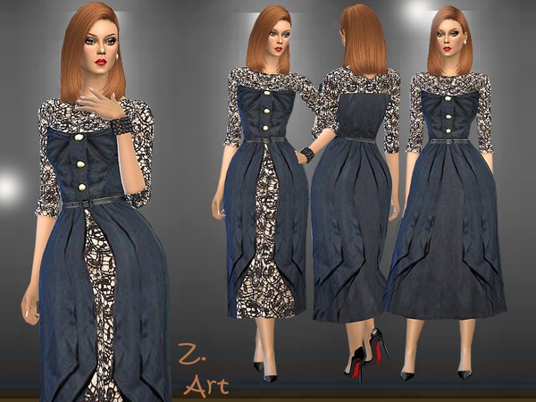  The Sims Resource: Ladyship dress by Zuckerschnute20