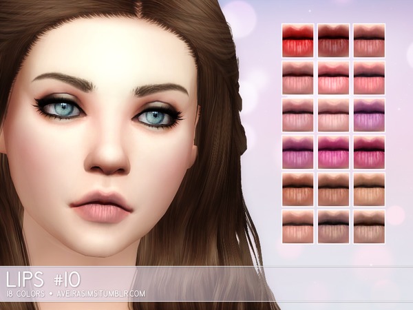  The Sims Resource: Lips 10 by Aveira