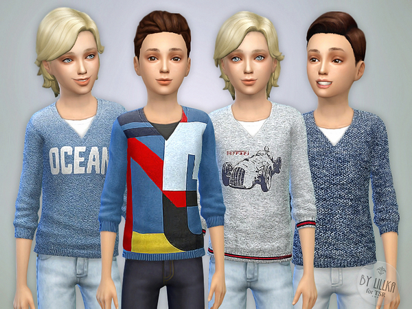  The Sims Resource: Sweater for Boys P01 by lillka