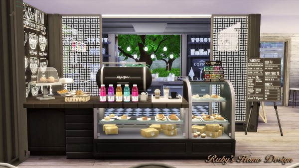 Ruby`s Home Design: Container Coffee Shop • Sims 4 Downloads