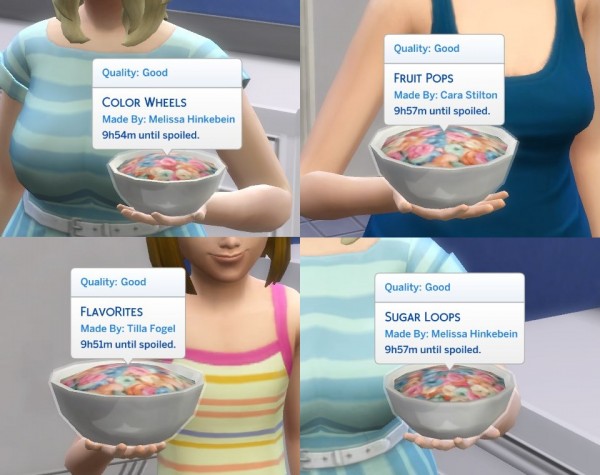  Mod The Sims: Cereal Name Overrides by plasticbox