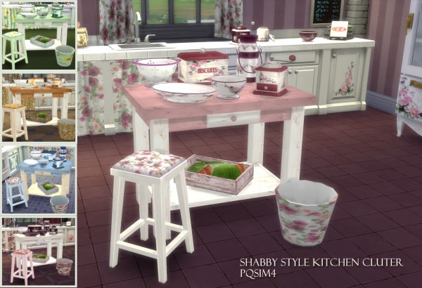  PQSims4: Shabby Style Kitchen Clutter