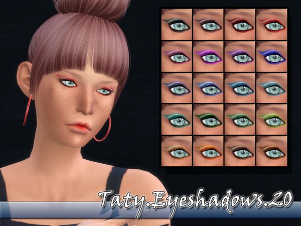  The Sims Resource: Eyeshadows 20 by Taty