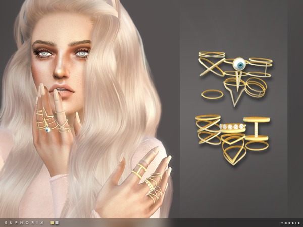  The Sims Resource: Euphoria Rings by toksik