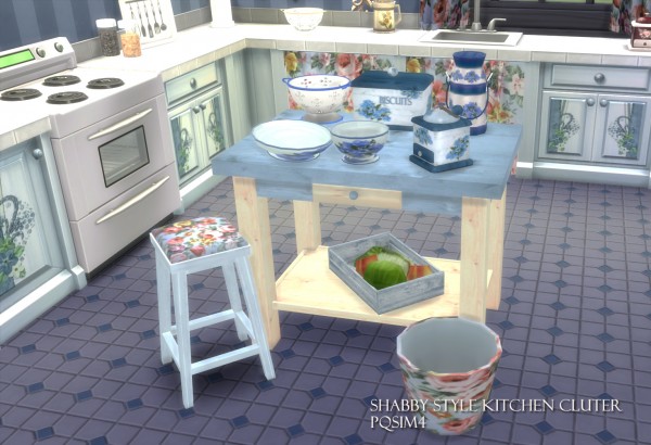  PQSims4: Shabby Style Kitchen Clutter