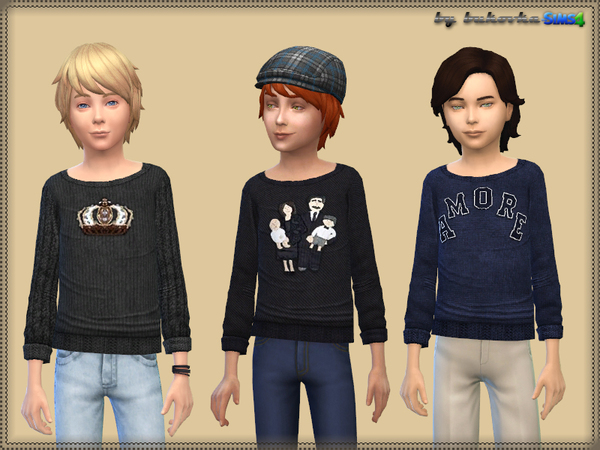  The Sims Resource: Sweater Amore by bukovka
