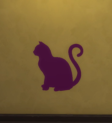  Sims4ccbyhina: Cat Wall Stencil