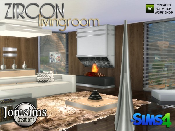 The Sims Resource: Zircon Modern Livingroom by jomsims