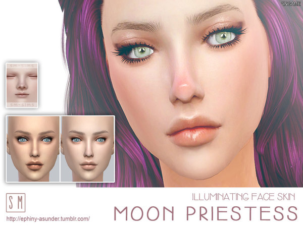  The Sims Resource: Moon Priestess    Illuminating Face Skin by Screaming Mustard