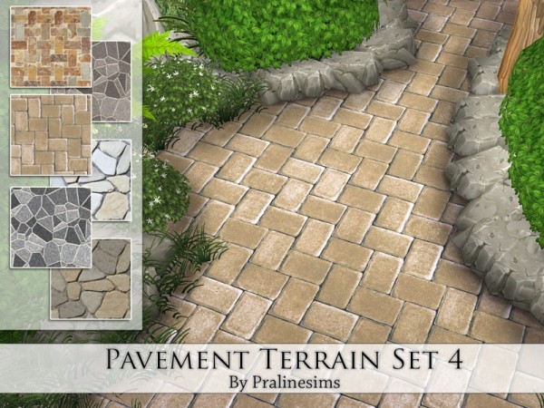  The Sims Resource: Pavement Terrain Set 4 by Pralinesims