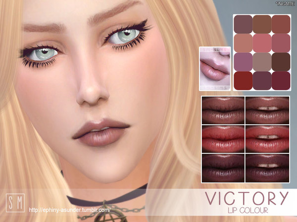  The Sims Resource: Victory    Lip Colour by Screaming Mustard