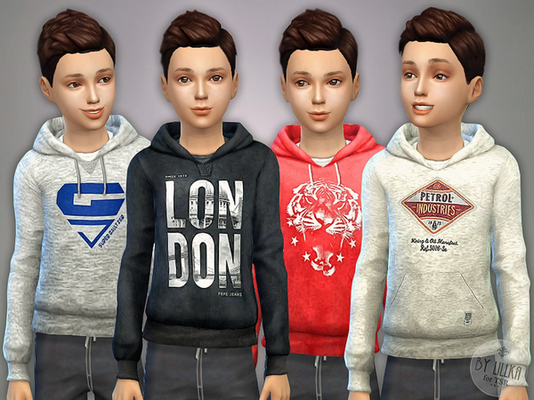  The Sims Resource: Hoodie for Boys P07 by Lillka