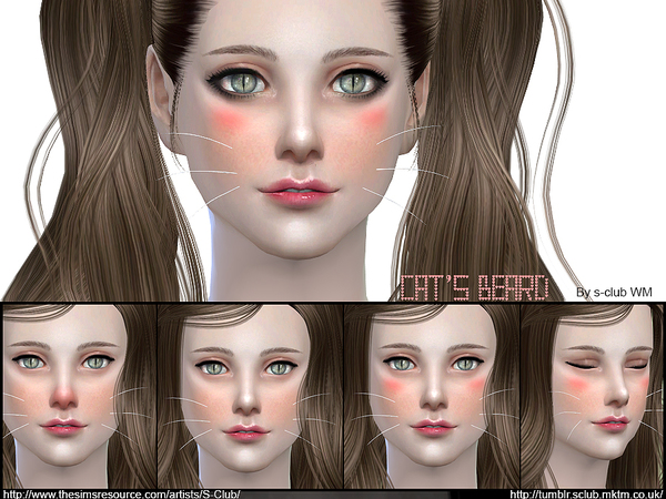  The Sims Resource: Cat whiskers by S Club
