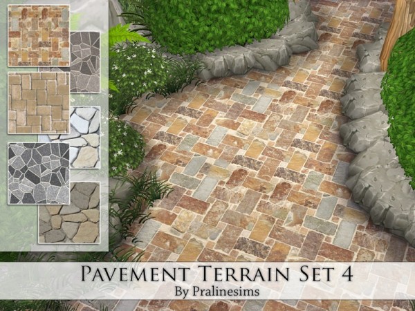  The Sims Resource: Pavement Terrain Set 4 by Pralinesims