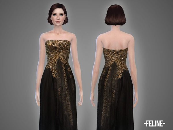  The Sims Resource: Feline   gown by April