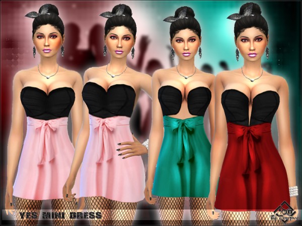  The Sims Resource: Yes Mini Dress by Devirose