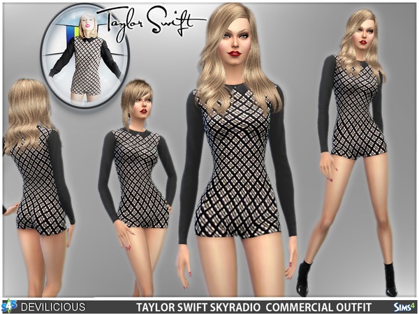  The Sims Resource: Taylor Swifts SkyRadio TV Commercial Outfit by Devilicious