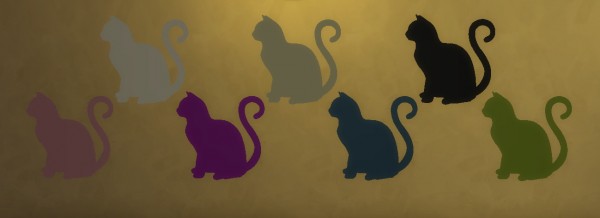  Sims4ccbyhina: Cat Wall Stencil