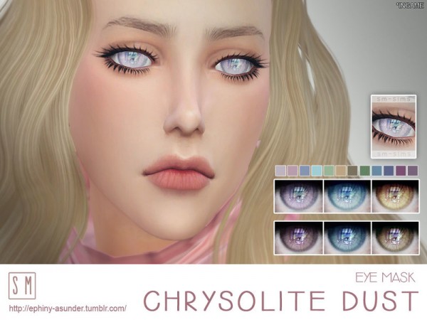  The Sims Resource: Chrysolite Dust Eye Mask by Screaming Mustard