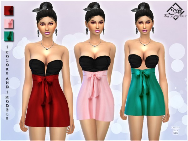  The Sims Resource: Yes Mini Dress by Devirose
