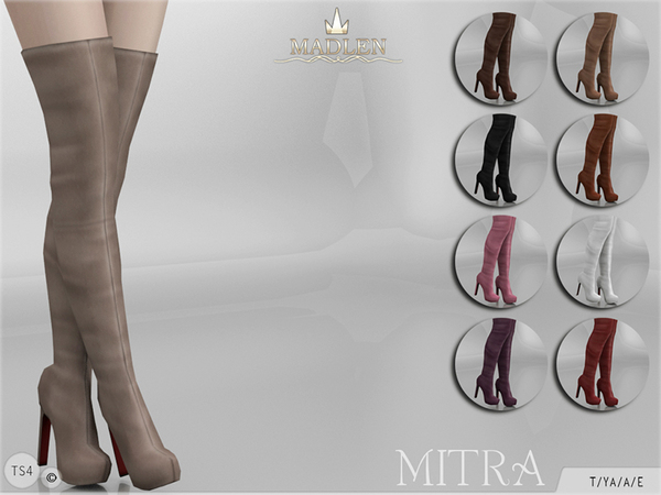  The Sims Resource: Madlen Mitra Boots by MJ95