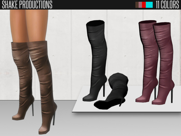  The Sims Resource: Over The Knee Boots 48 by Shake Productions