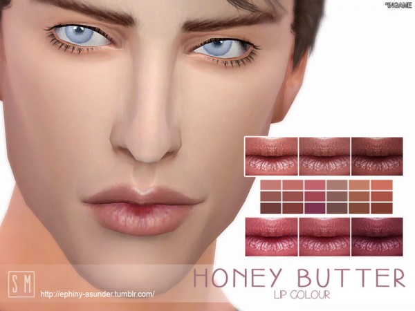  The Sims Resource: Honey Butter   Lip Colour by Screaming Mustard
