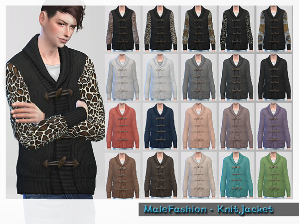  The Sims Resource: Male Fashion   Knit Sweater by Shojo Angel